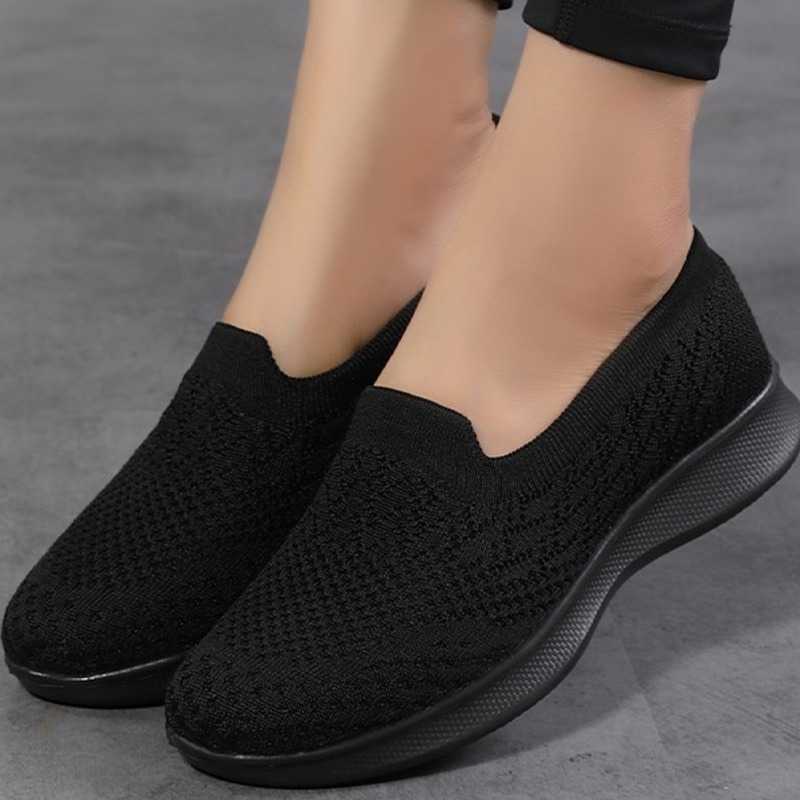Womens lightweight flat shoes soft and breathable sneakers 2024 womens platform casual shoes free delivery and direct shipping Y241007
