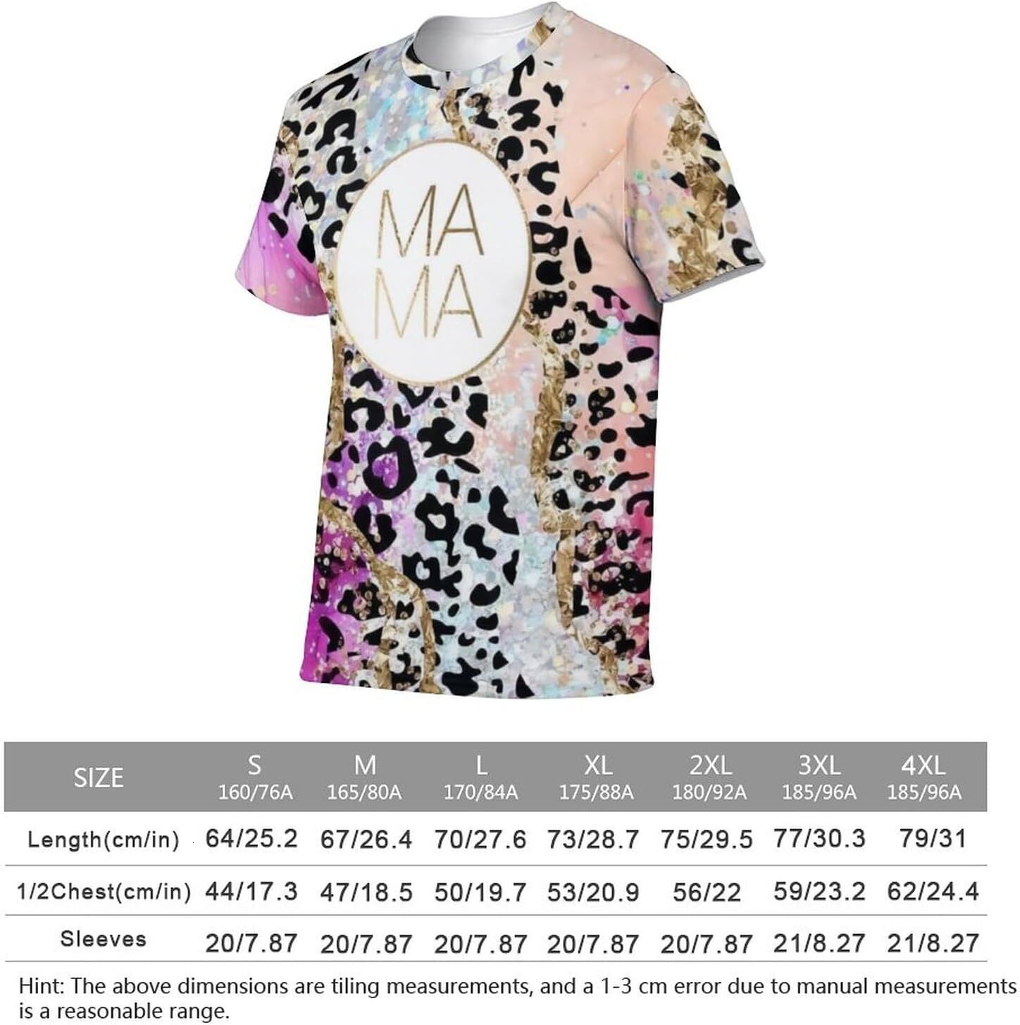 Mens T shirt Women's Novelty Leopard Print Mothers Day Mom Mama T Shirt Top Tee - Best Gift for Her graphic tee Casual tops summer clothes cool