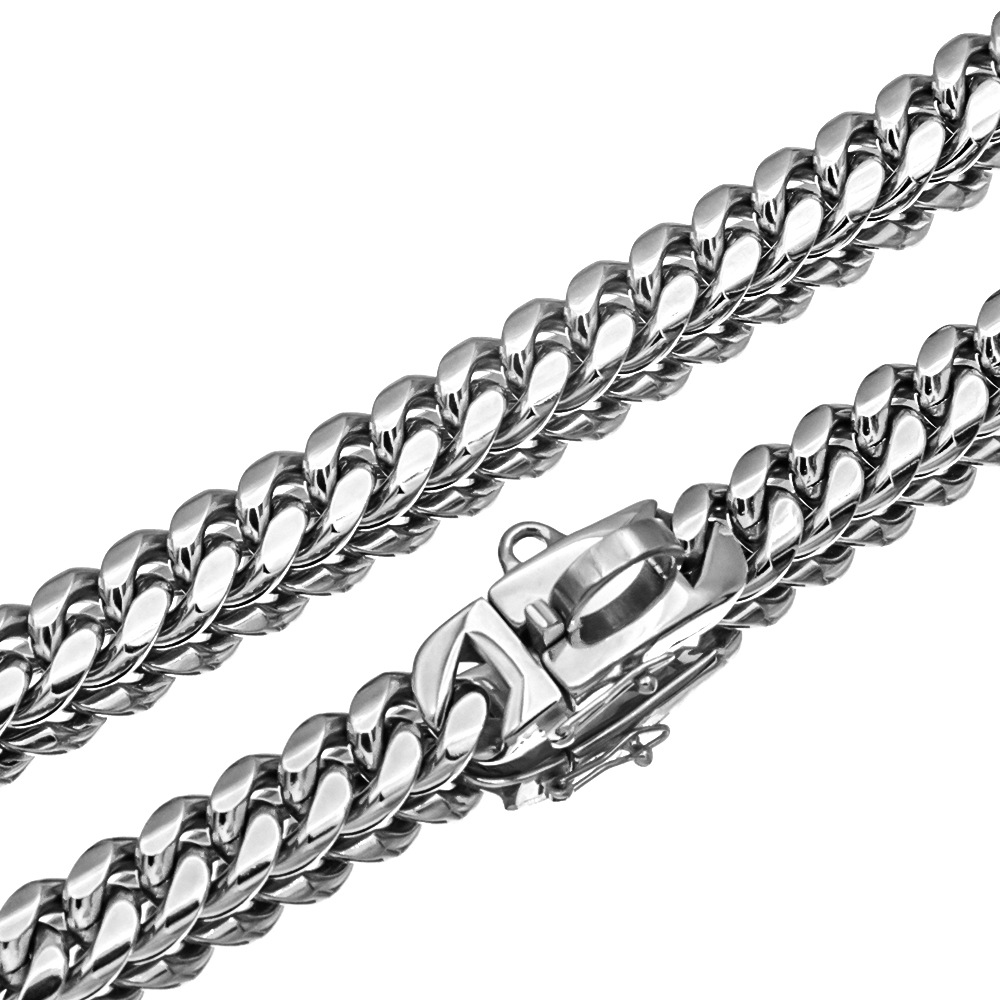 Gold Stainless Steel Cuban k Chain 14mm Wide Metal Pet Necklace for Small Medium Large Dog Collar Product