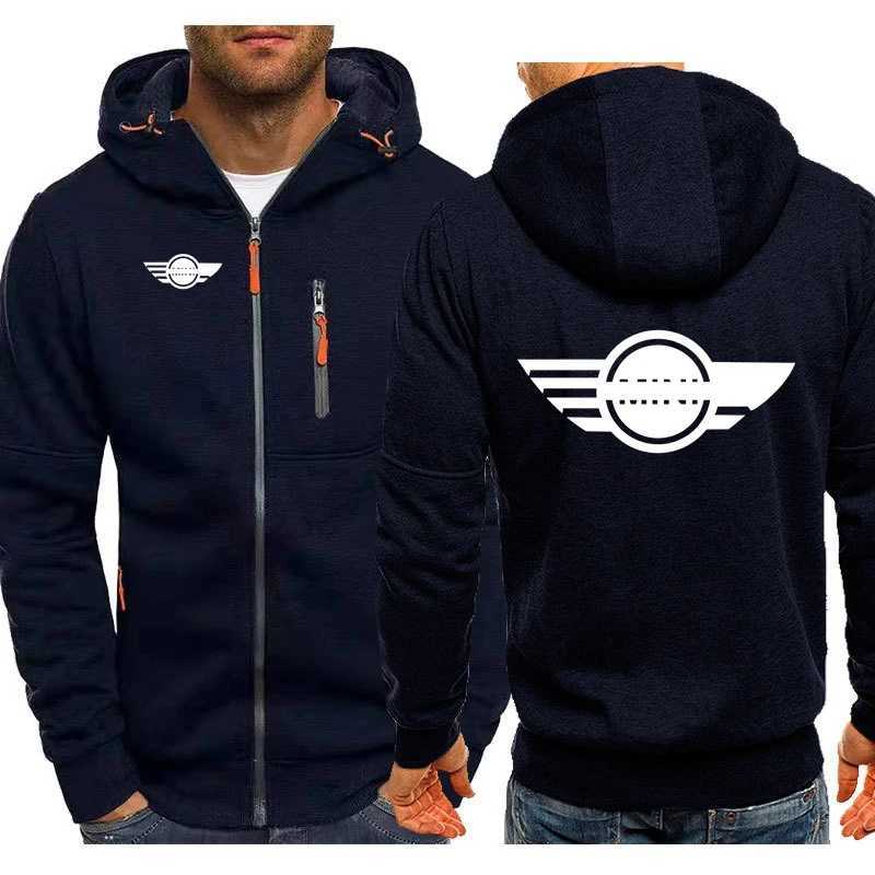 2024 Mini Retro Trio Cooper Mini Mens Hoodie Coat Zipper Car Brand Hoodie Mens Coat F1 Hoodie Sportswear CL241007