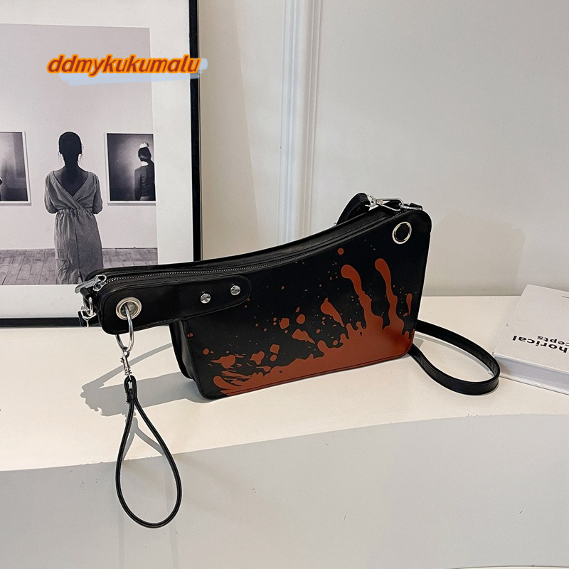 New personalized creative kitchen knife, niche design sense, shoulder bag, Halloween funny fashion commuting crossbody bag #31 ddmykukumalu b825