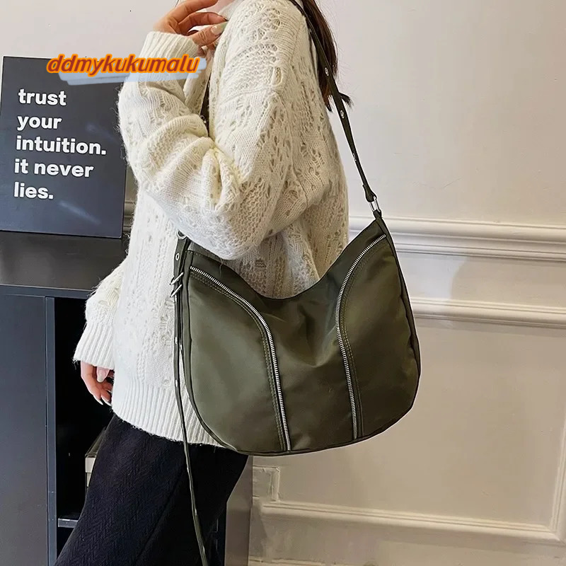 Large Capacity Women's Crossbody Zipper 2024 Simplicity Solid Color Youth Ladies Shoulder Bags Bolsas Para Mujeres H7.2#22 ddmykukumalu
