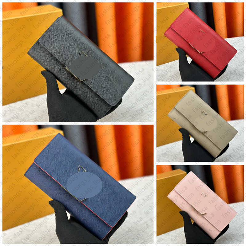 Luxurys Designer Classic style Long cutch Wallet Women Capucines Wallet Lady Coin Purse With box leather handbag shopping bag Wallet Purse Flap card holder Purse Bag