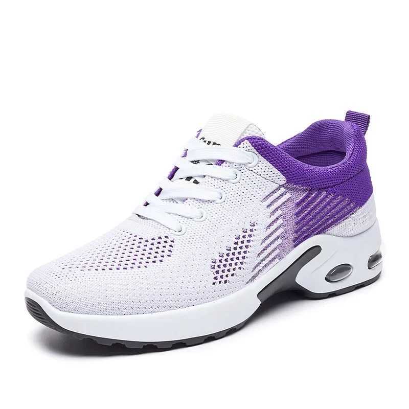 New running shoes womens breathable sports shoes summer lightweight mesh air cushion womens sports shoes outdoor lace training shoes Y241007