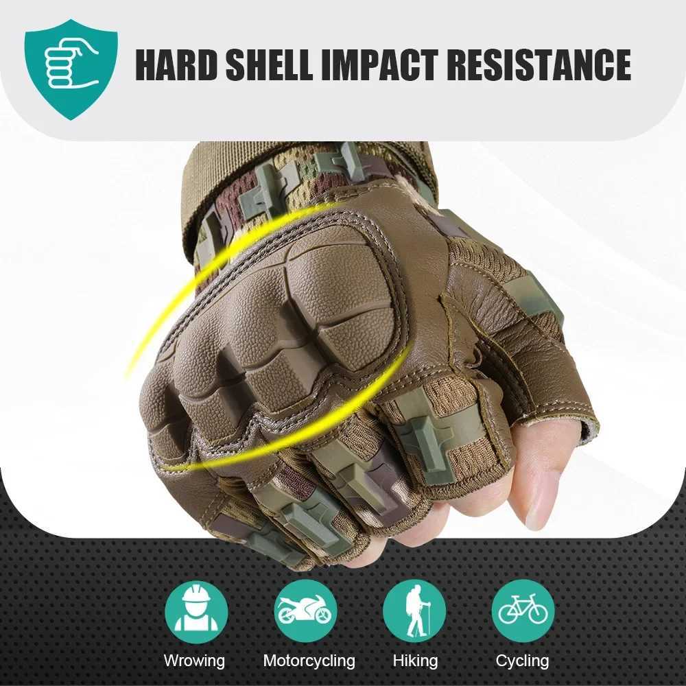Tactical breathable half finger gloves sports bicycles shooting outdoor protective equipment CL241008