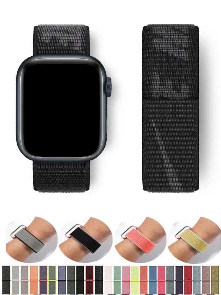 Nylon Ring 49mm 44mm 40mm 45mm 41mm Sport Pride Bracelet for Apple Watch Band Ultra-2 IWatch Strap Series 9 8 se 7 6 5 4 3 W241007