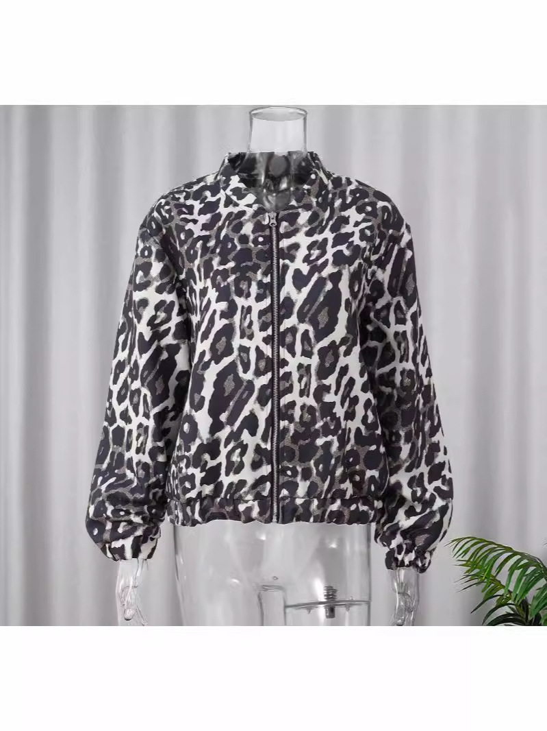 Women's Leopard Print Jacket: Stylish Autumn Coat For B4