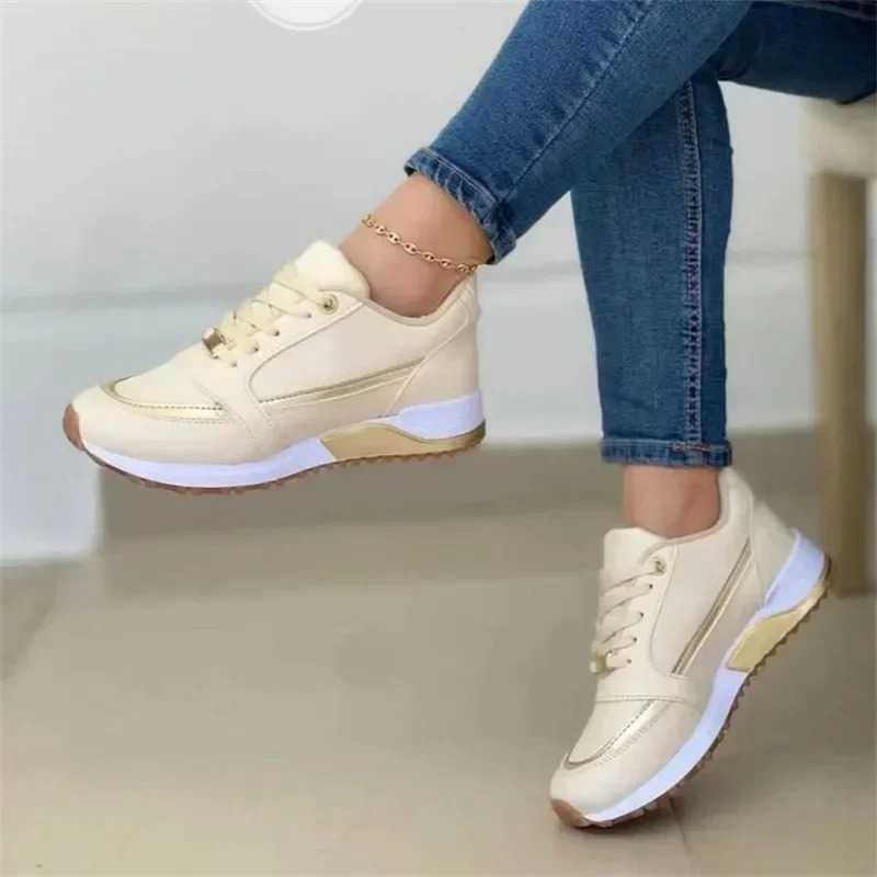 2024 Womens Mesh Sports Shoes Patch Work Lace Flat Shoes Womens Lightweight Womens Shoes Classic Edition Zapatillas De Mujer Y241007