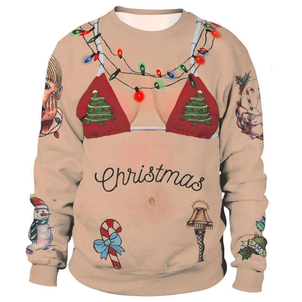 shanshi men hoodies designers New round neck hoodie quirky Santa Claus men's couple clothing
