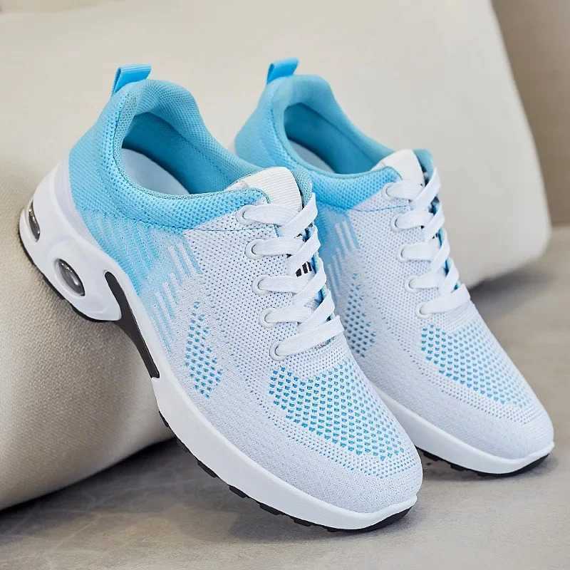 New running shoes womens breathable sports shoes summer lightweight mesh air cushion womens sports shoes outdoor lace training shoes Y241007