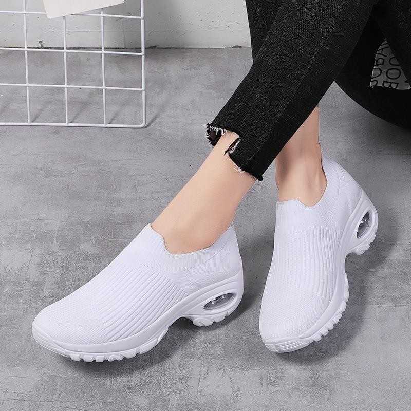 2024 Summer New Womens Fashion Casual Sneakers Wedge Platform Sneakers Womens Breathable Vulcanized Shoes Y241007