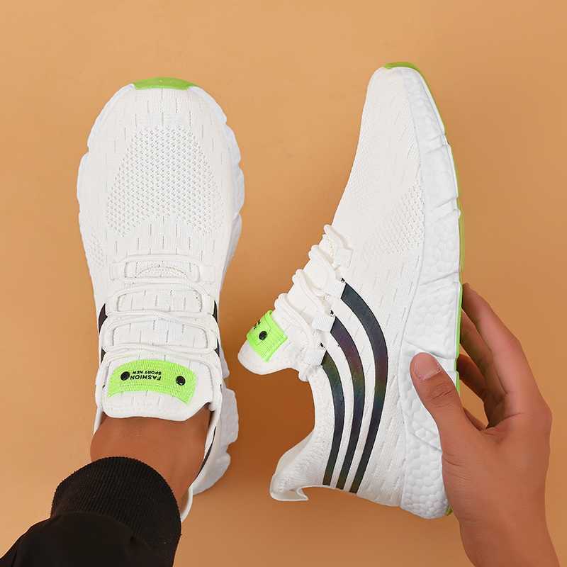 Womens sports shoes comfortable and breathable platform shoes fashionable lace womens casual shoes womens outdoor running sports shoes Y241007