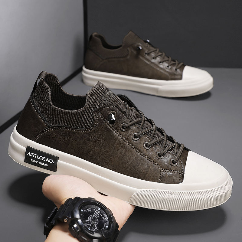 2024 new designer shoes for men's clothing, multifunctional high-end men's casual trend, young people's board shoes, single foot leathe