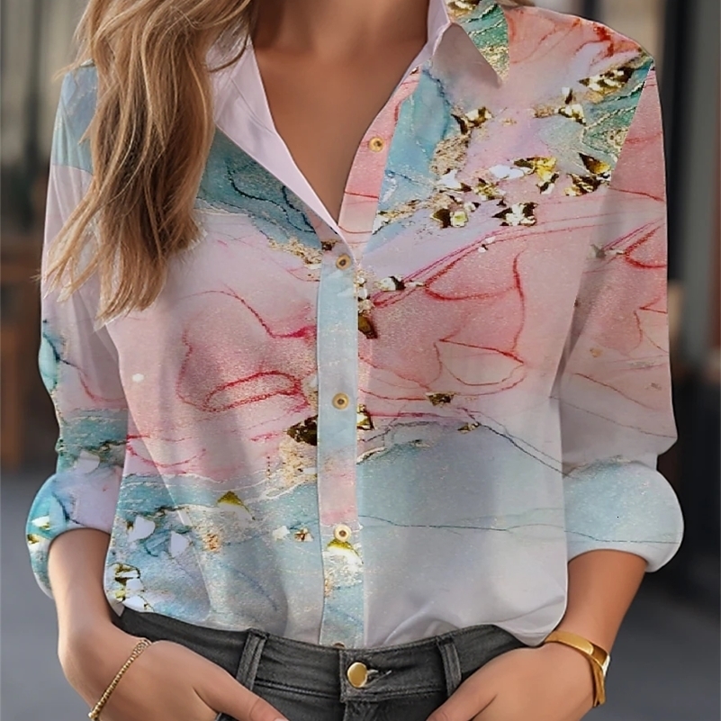 Elegant Shirt Women Fashion Temperament Blouse Long Sleeve Shirt Women Casual Shirt y240930