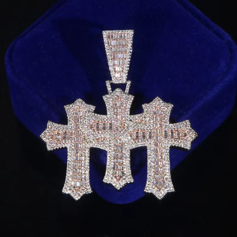 necklace moissanite chain Customised Spinner 26 Name letters Iced out 925S Moissanite Diamond Custom Pendant letter Jewelry
