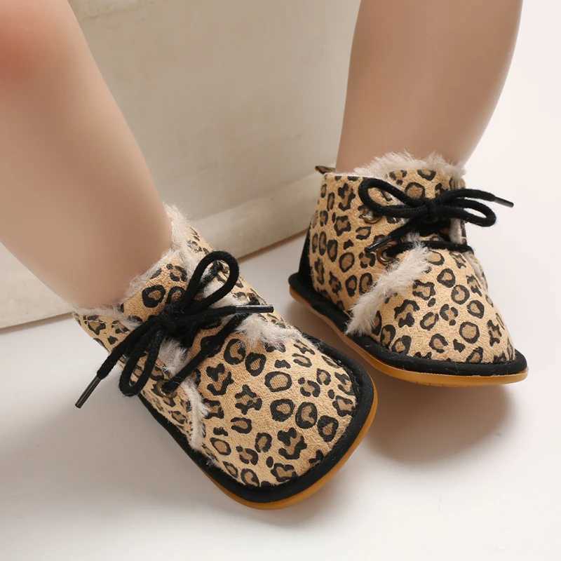 Leopard themed baby shoes for boys newborns infants and toddlers with a casual cotton sole that is non slip breathable and suitable for the first step