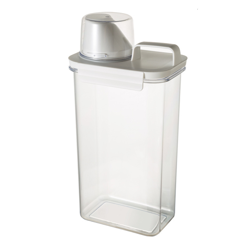Household Laundry Detergent Storage Bottles Jars Box Transparent With Sealed Lib Can Scale Disinfectant Dishwashing Cleaner Containers