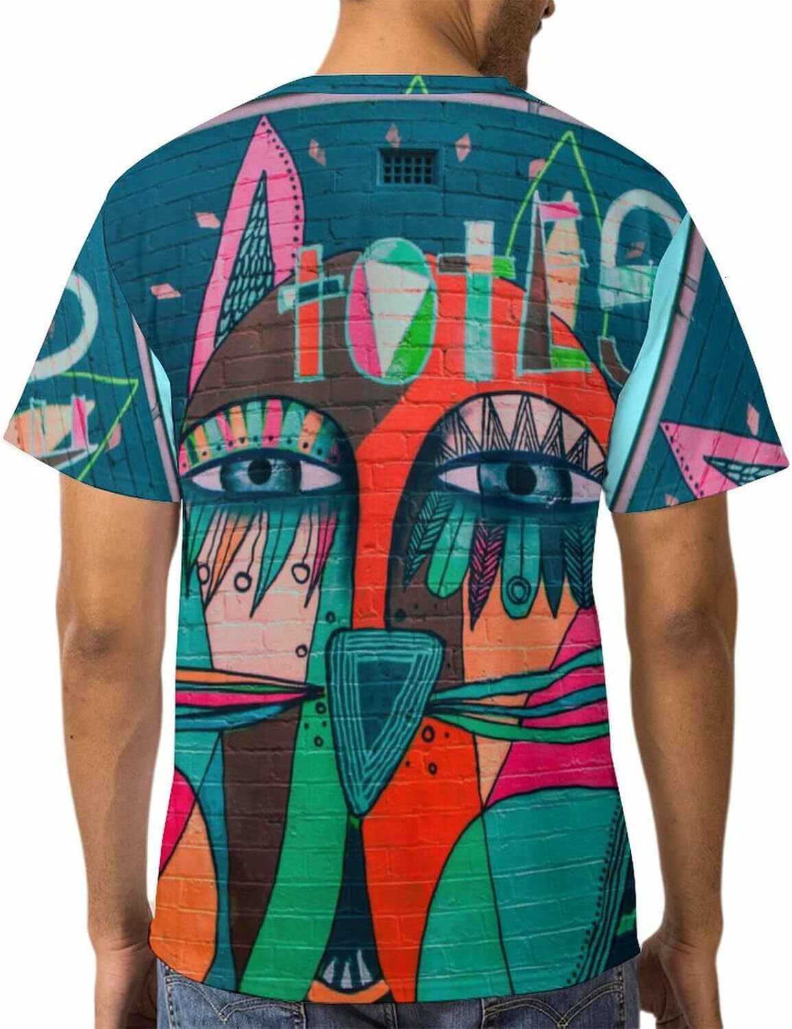Mens T shirt Mens Street Graffiti T Shirts 3D Print Casual Short Sleeve Novelty Tops graphic tee Casual tops summer clothes Short sleeve cool