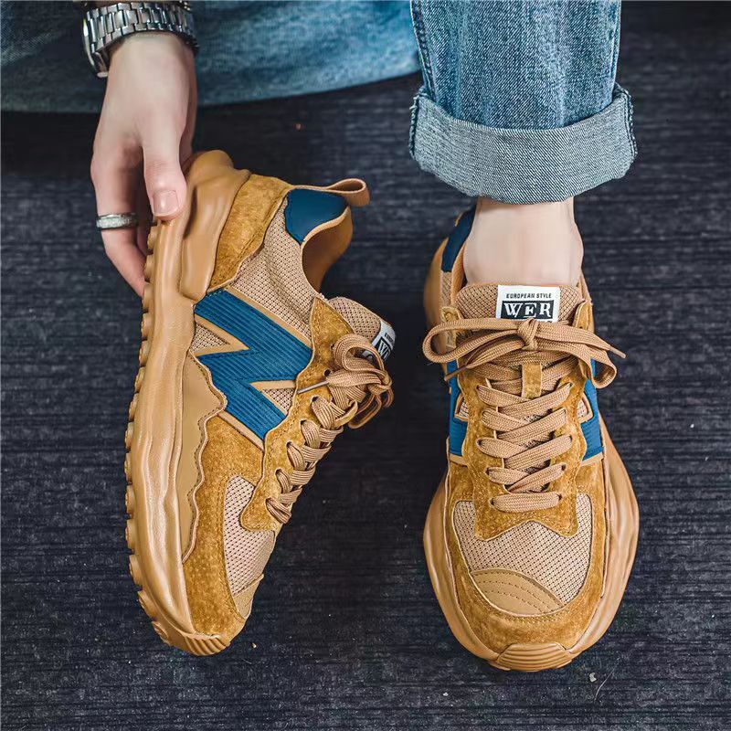 Men's Casual Wear-Resistant Non-slip Breathable Fashion Comfortable Outdoor Platform Round Toe Shoes Spring Autumn Main Ddmymarket