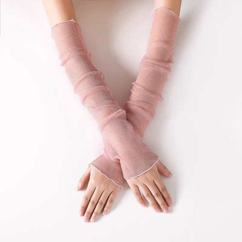Female summer lace anti-ultraviolet thin section of long-sleeved cycling gloves driving sunscreen sleeve cover