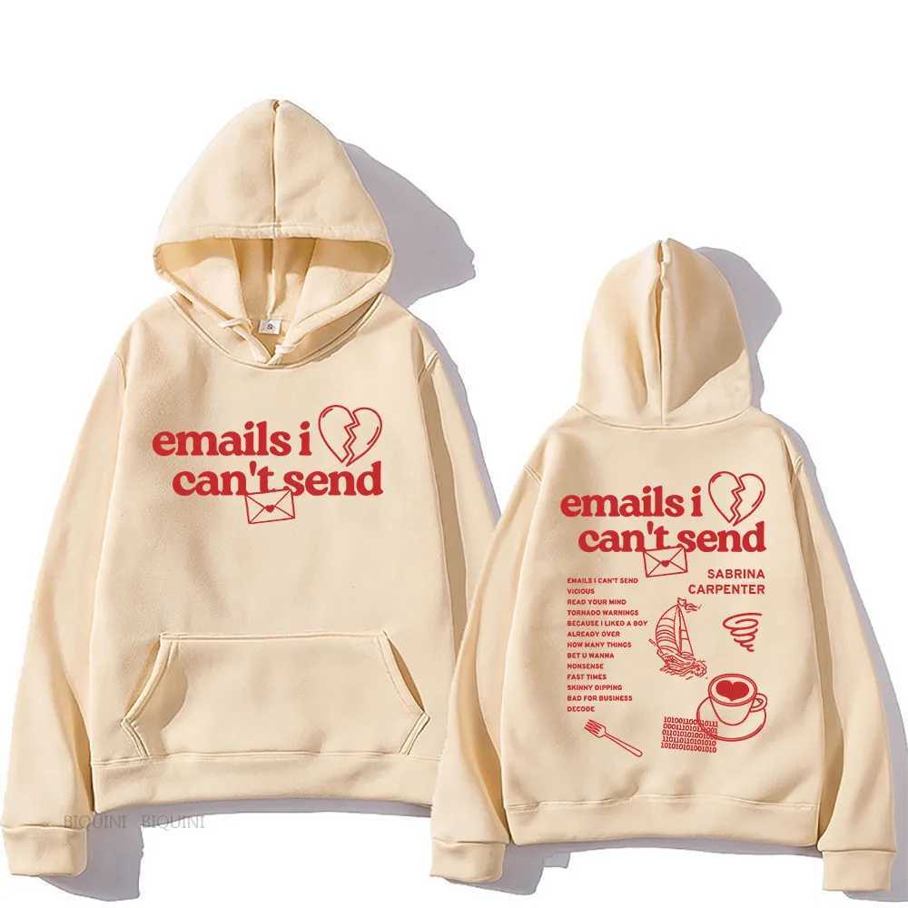 Mens Hoodies Sweatshirts SabrinaCarpenter Emails I Cant Send Hoodies Casual Graphic Printing Hooded Sweatshirts Moletom Unisex Women Men Pullovers Y24