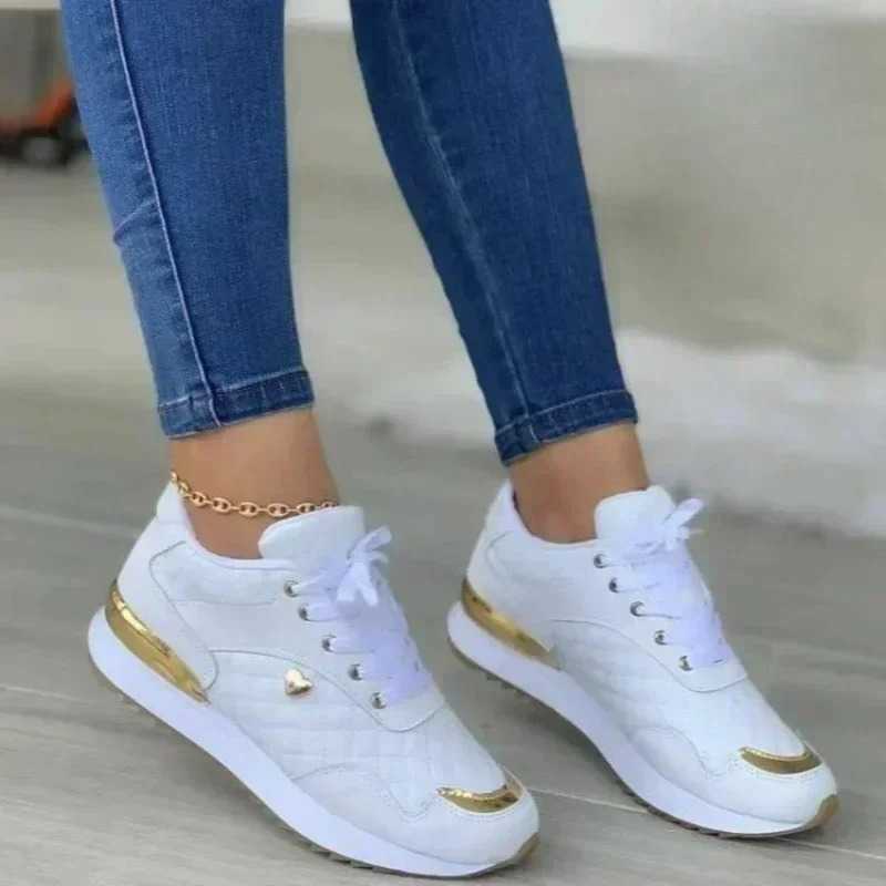 2024 Womens Mesh Sports Shoes Patch Work Lace Flat Shoes Womens Lightweight Womens Shoes Classic Edition Zapatillas De Mujer Y241007