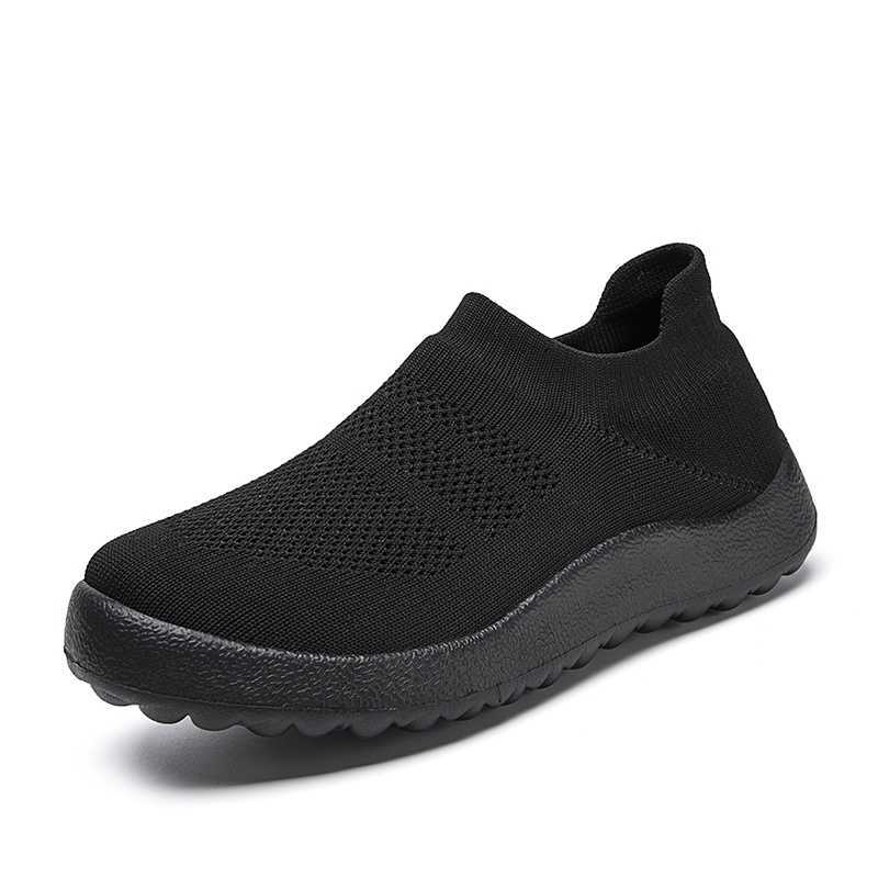 Fashionable womens casual shoes sliding womens socks shoes solid color sports shoes womens outdoor flat shoes womens shoes Y241007