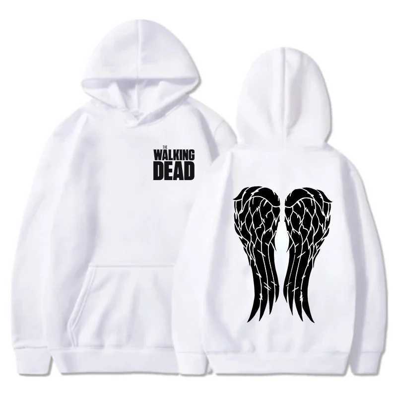 Men's Hoodies Sweatshirts New Fun Walking Dead Printed Hoodie for Womens Casual Floral Personalized Sports Shirt Plus Size Y241022KQU2