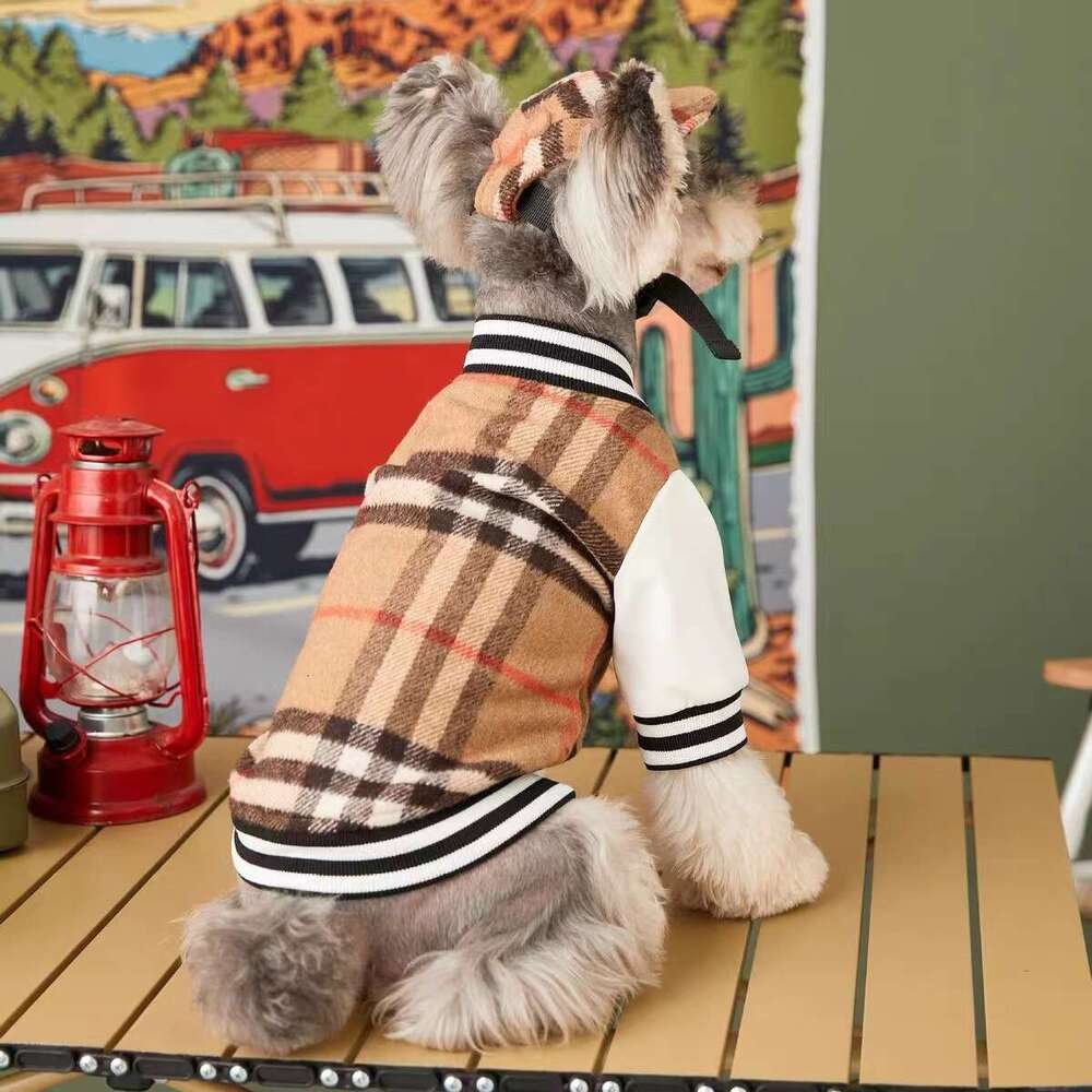 Designer Dog Clothe New Dog Clothes For Autumn And Winter, Douxuenari VIP Teddy, Shiba Inu Cat, Baseball Jacket Dog Clothe 740
