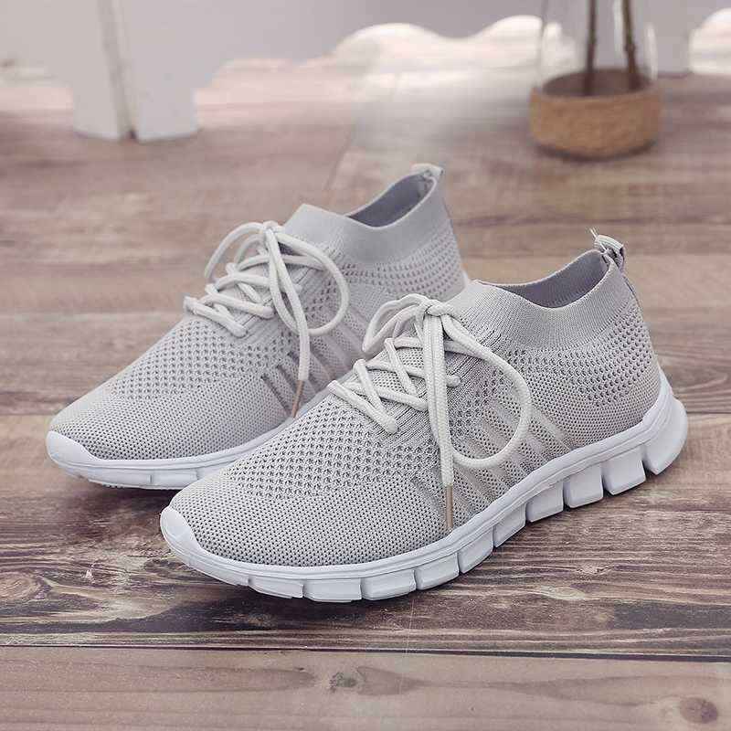 Womens mesh breathable shoes slip on flat shoes Womens Tenis Womens casual shoes Walking shoes Sports shoes Womens vulcanized shoes Y241007