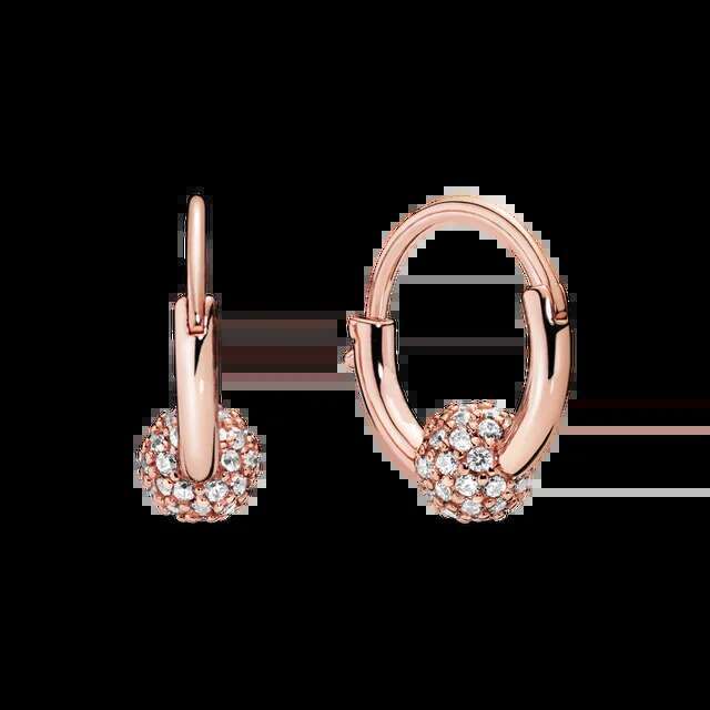S925 925 Sterling Silver Stud Earrings Herbarium Cluster Triple Stone Pink Heart Hoop Earring For Women Making Wedding Party Jewelry