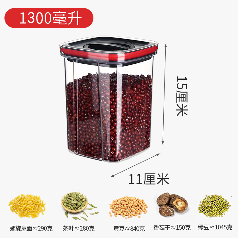 storage bottles jars household snack transparent preservation box withknob sealed lib nonstick food containers
