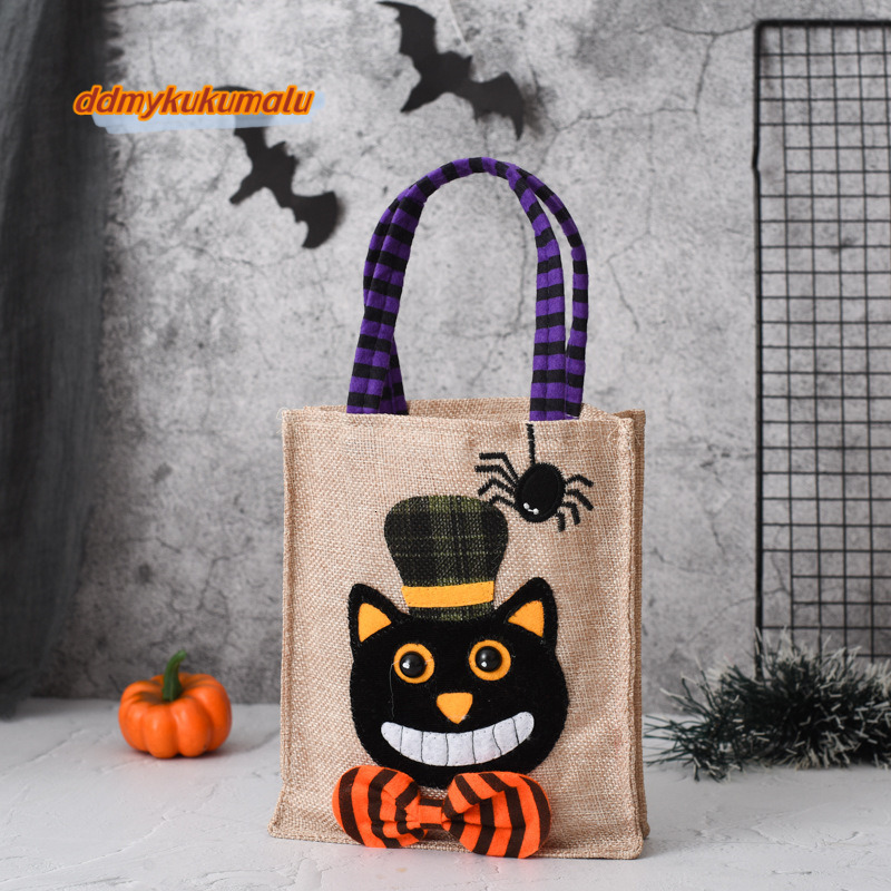 New Halloween Non woven Handbag Candy Ghost Festival Pumpkin Jewelry Prop Gift Bag #5 ddmykukumalu