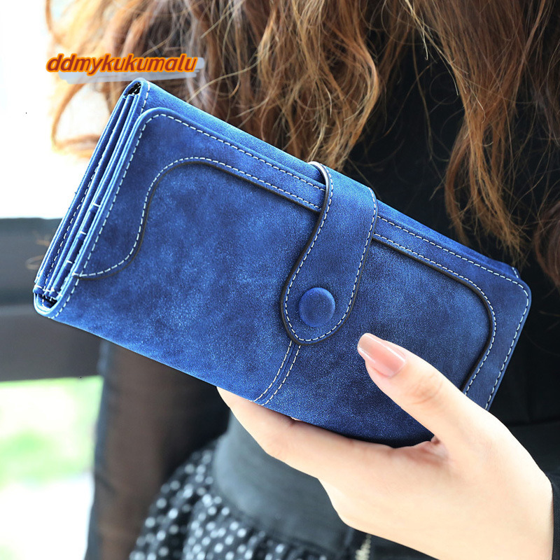 Long Women's Wallet European and American Retro Large Capacity Women's Zipper Handbag H6.26#25 ddmykukumalu