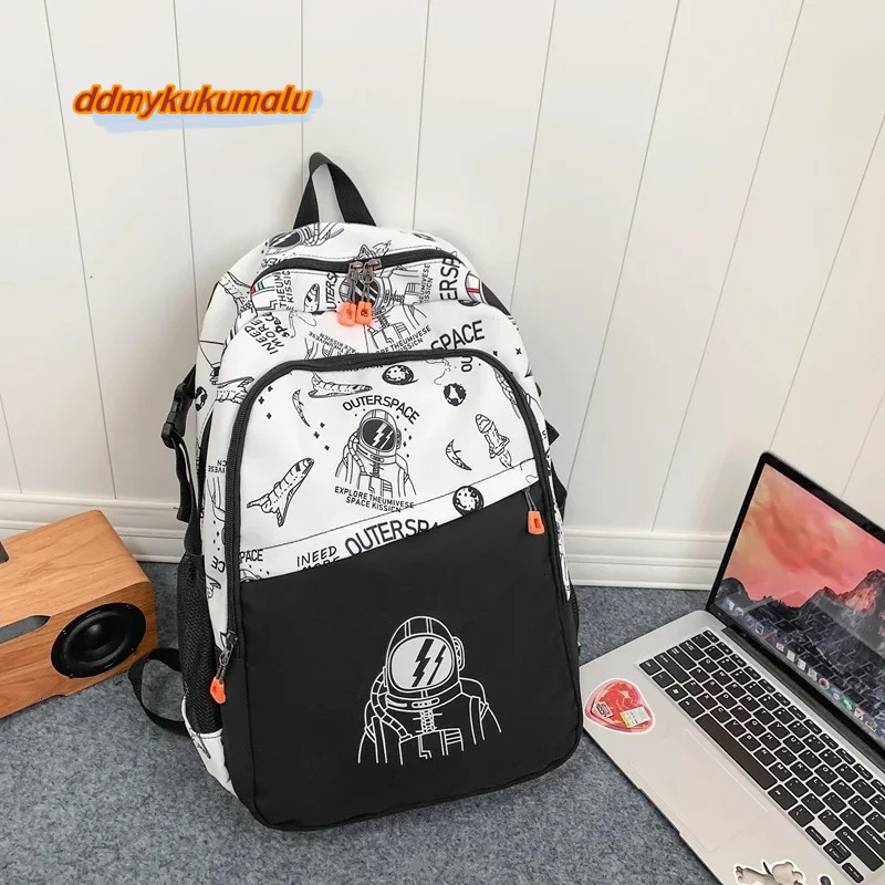 Ladies Bags on Sale 2023 Fashion Graffiti Backpack Leisure Sports Travel High Capacity Computer Versatile Student Bag H6.29#24 ddmykukumalu