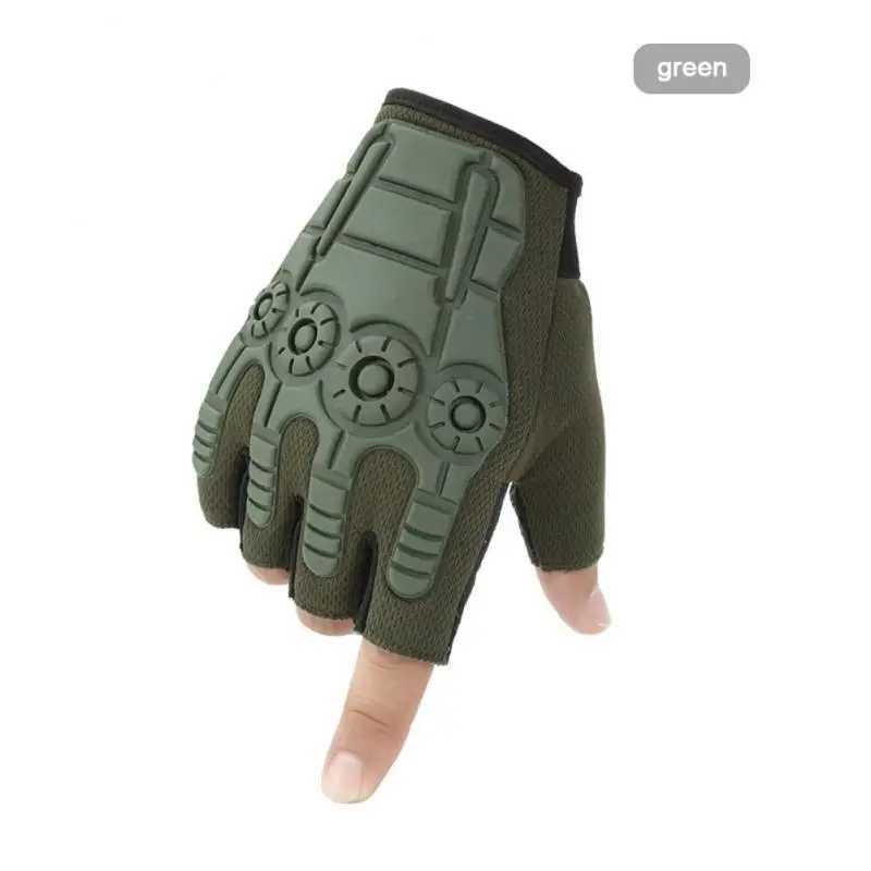 Tactical Gloves Half Finger Scroll Special Forces Outdoor Anti slip Sports Riding Gloves Mens Fishing Shooting Hunting Gloves CL241008