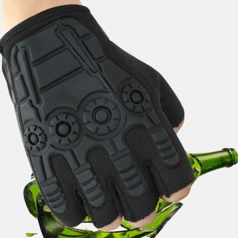 Tactical Gloves Half Finger Scroll Special Forces Outdoor Anti slip Sports Riding Gloves Mens Fishing Shooting Hunting Gloves CL241008