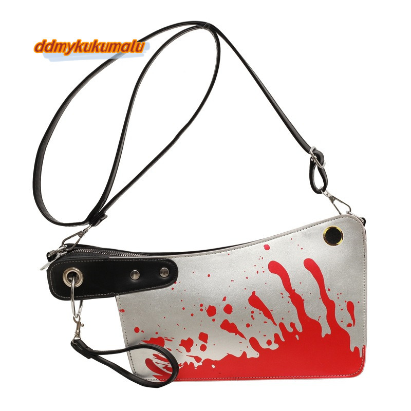 New personalized creative kitchen knife, niche design sense, shoulder bag, Halloween funny fashion commuting crossbody bag #31 ddmykukumalu b825