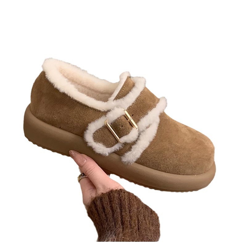 2024 Women's New Velvet Thick soled Warm Cotton Shoes