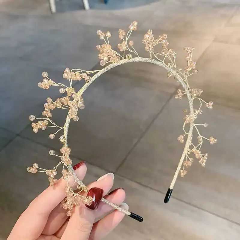 Fairy Headband Super Style Pressed Hair Elegant Girl Korean Crystal Exquisite French Rhinestone Fashionable Hair AccessoriesX24