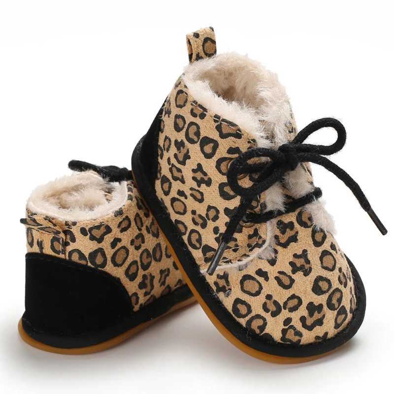 Leopard themed baby shoes for boys newborns infants and toddlers with a casual cotton sole that is non slip breathable and suitable for the first step