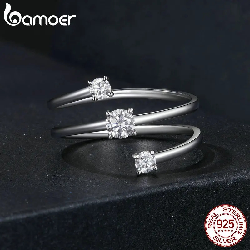 Womens Multi Layer Ring 925 sterling silver D-color VVS1 transparent circular cutting trend engagement ring MSR043 240921