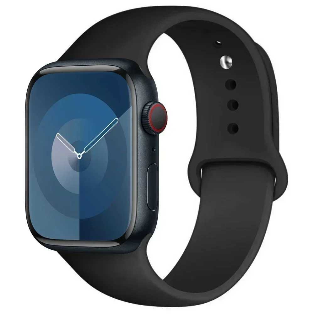 Silicone sports strap for Apple Watch 49mm 44mm 45mm 40mm 41mm 42mm 38mm iwatch bracelet series 9 8 7 6 5 4 3SE Ultra 2 correa W241007