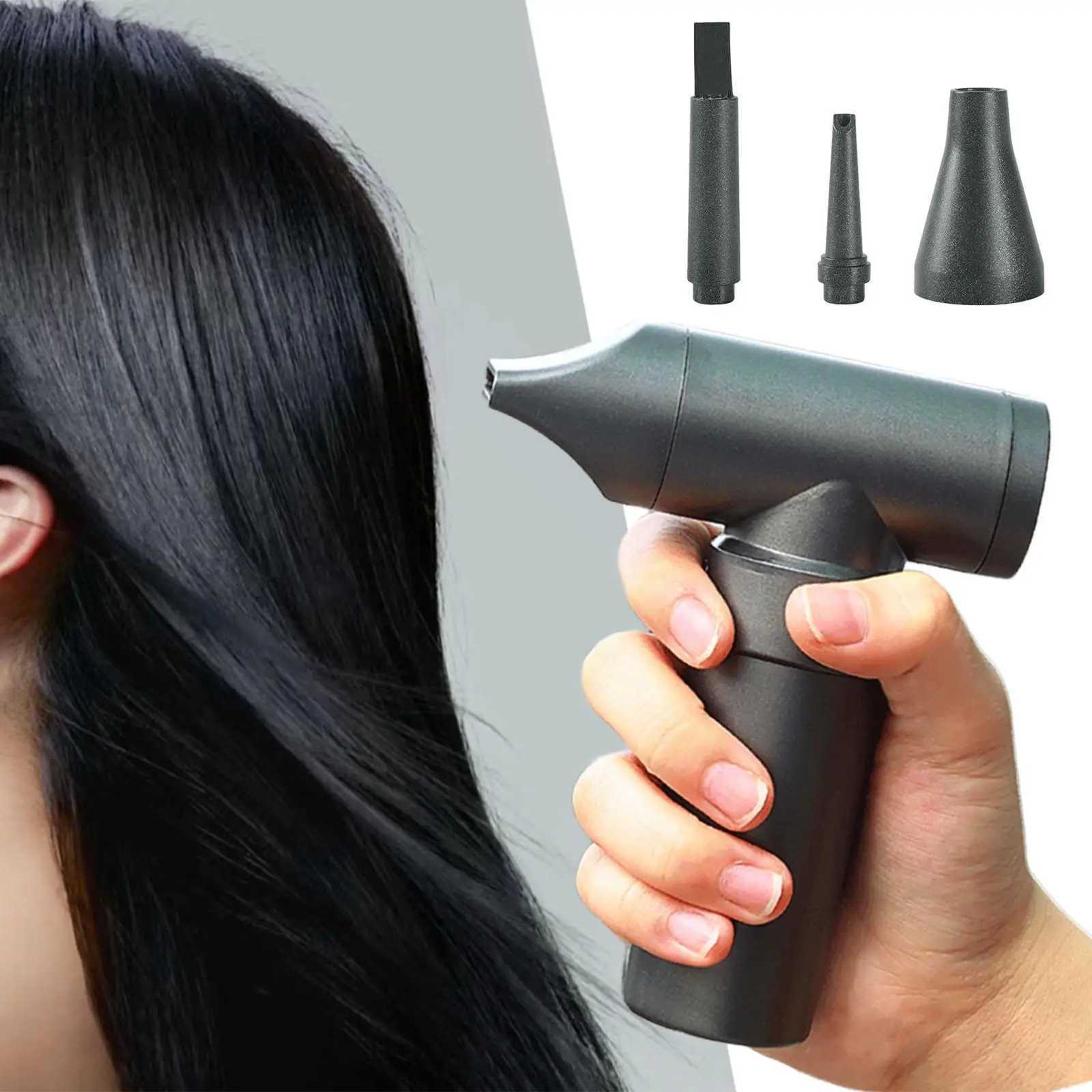 Portable Hair Dryer Multipurpose Small Rechargeable 3 Gears Settings Wireless Blow Dryer for Outdoor Women Men Home Travel SalonXJ241021