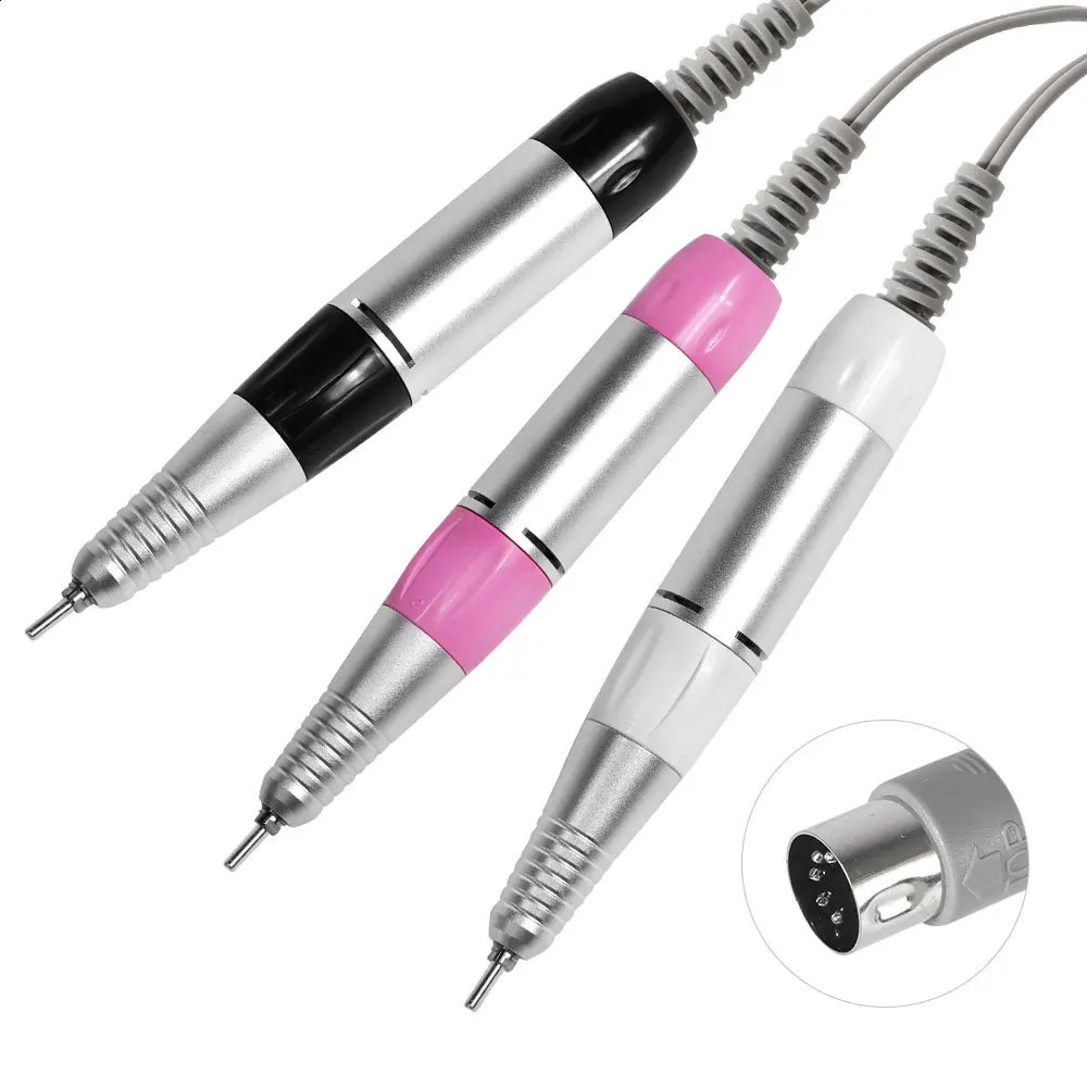 Electric nail drill pen handle file polishing and grinding machine handle manual tool 5-pin plug nail drill accessories 241007