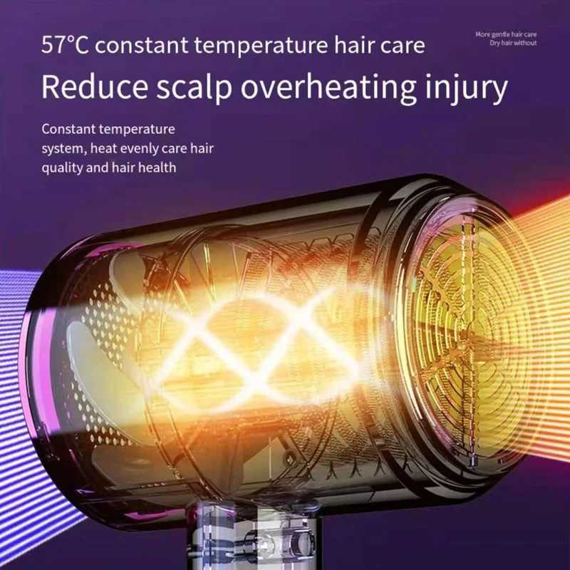 Colorful Fashion Ultra-Thin Portable Hair Dryer Negative Ion Smart Professional Cold And Hot Hair Blower For Salon Home HotelXJ241021