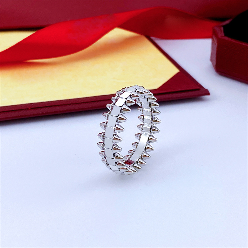 dia rings designer for women jewelry sier rise gold titanium steel Engagement ring men wedding party christmas birthday gift size 5-10