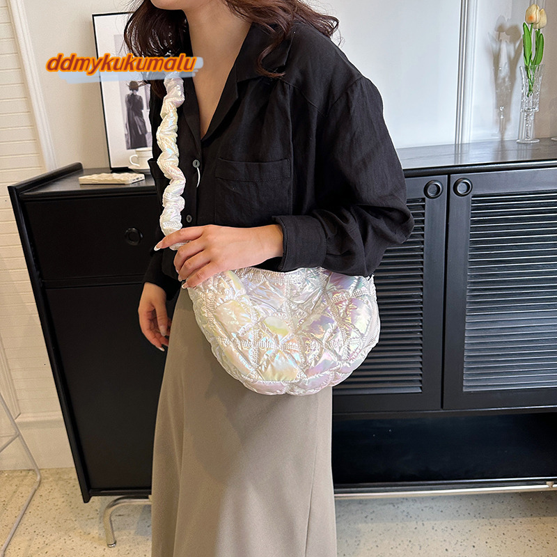 Brand Designer Pleated Plaid Quilted Filled Women's Shoulder New Crossbody Bag Small Saddle Handbag 2023 Trend H7.1#33 ddmykukumalu