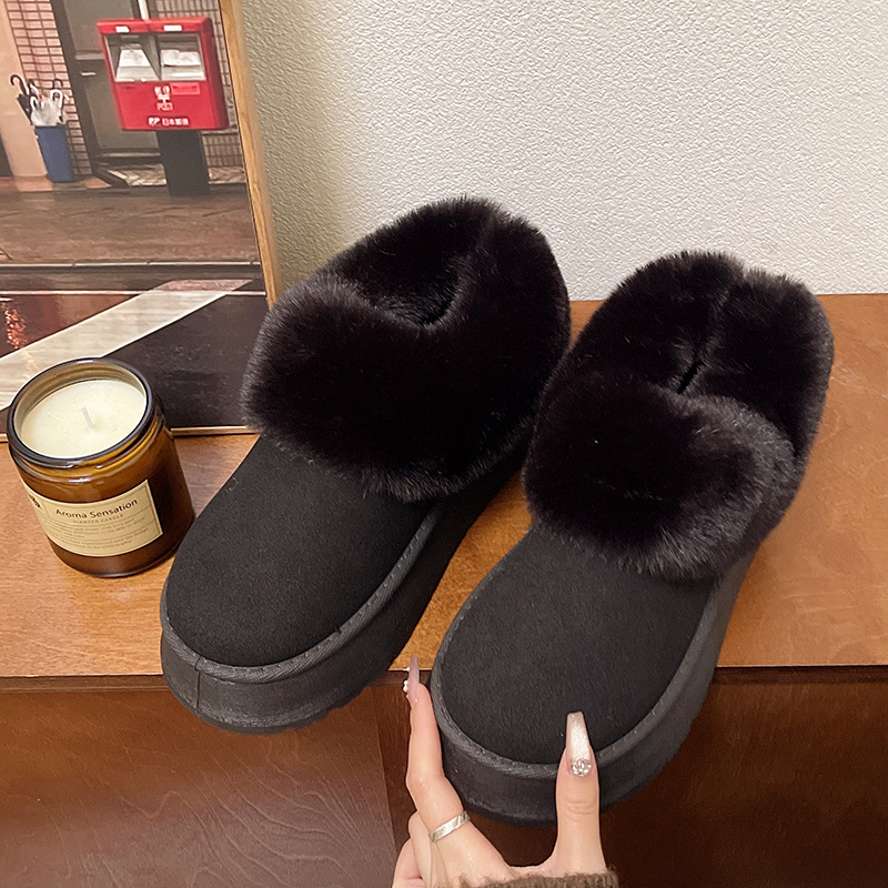 2024 Winter Thick Bottom and Velvet Warm Large Snow Boots