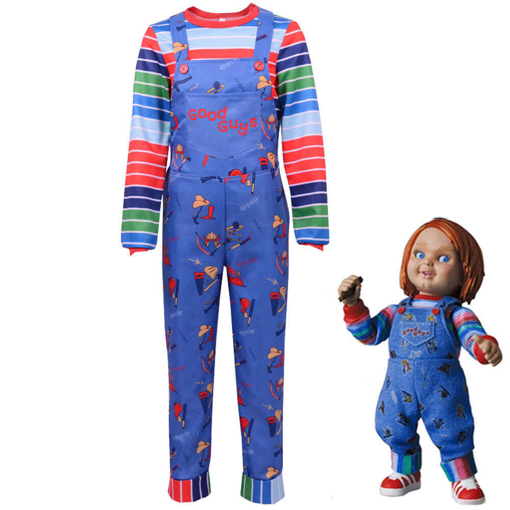 Anime Scary Chucky Cosplay Costume Adult Cos Jumpsuits Halloween Horror Clothing For Men Women Party Costumes Props